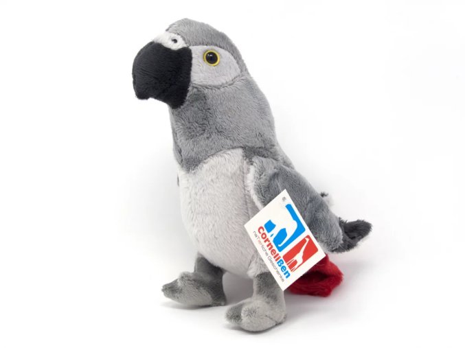 Plush parrot gray 20 cm - plush toys