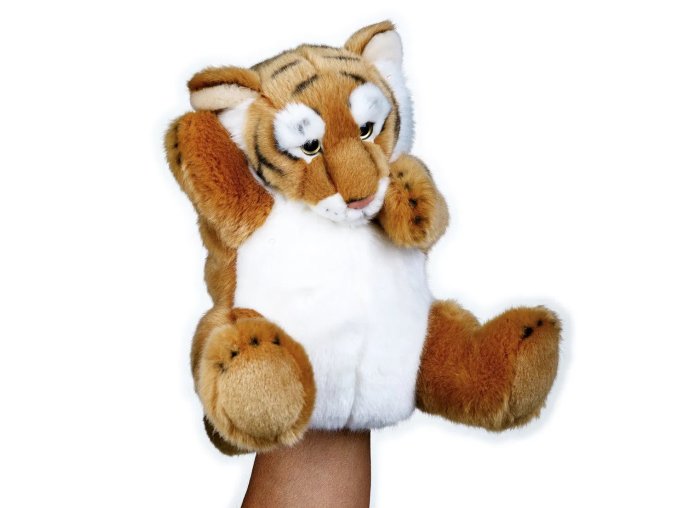 Plush tiger puppet 28 cm - plush toys