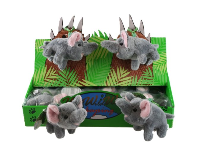 Plyšový slon klíčenka 14 cm - plyšové hračky