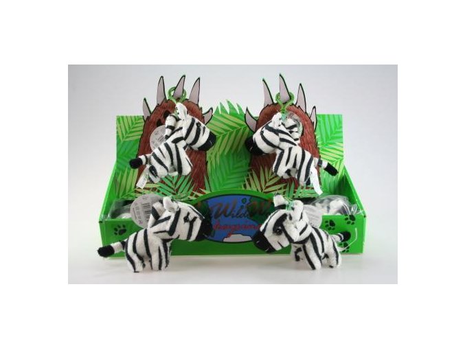 Plyšová zebra klíčenka 11 cm - plyšové hračky