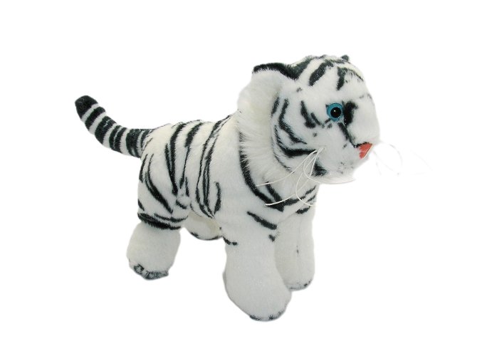 Plush tiger white 18 cm - plush toys