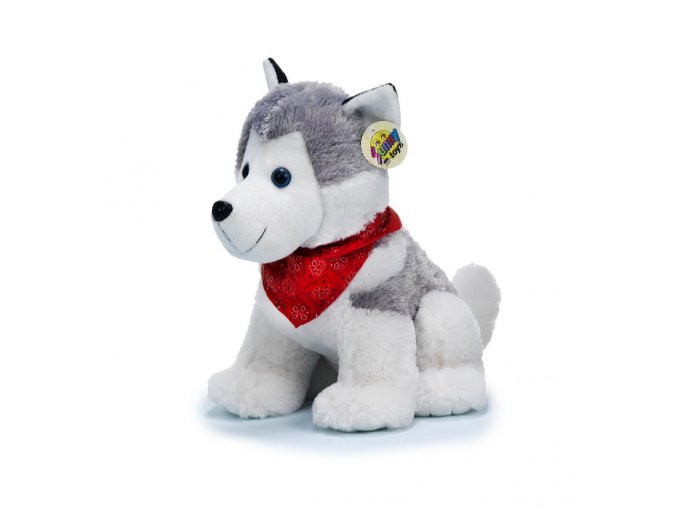 Plush Husky with scarf 30 cm - plush toys