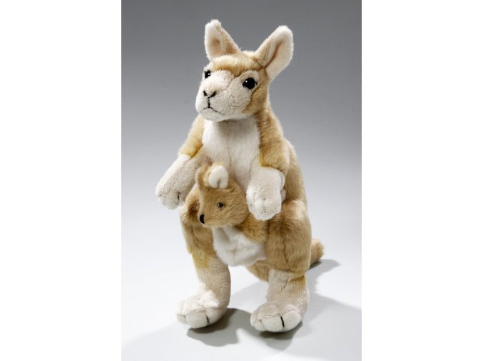 Plush kangaroo with baby 24 cm - plush toys
