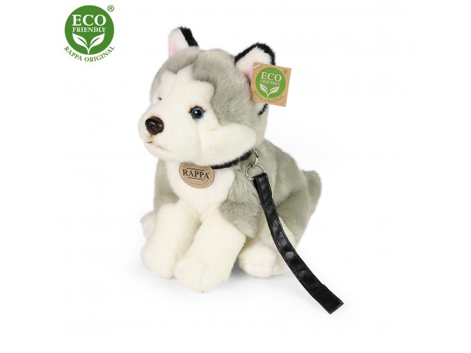 Plyšový pes husky sedící 28 cm - plyšové hračky