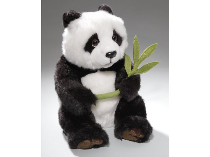 Plush panda with leaf 28 cm - plush toys