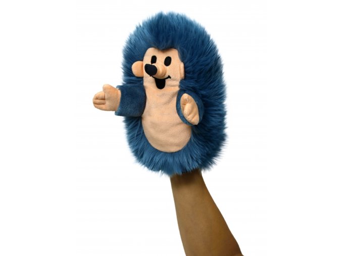 Plush Hedgehog 23cm, blue puppet - plush toys
