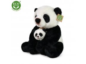 Plyšová panda s mládětem 27 cm - plyšové hračky