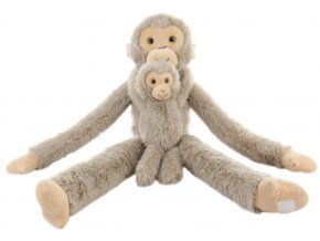 Plush monkey with baby 82 cm - plush toys