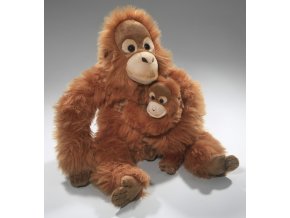 Plyšový orangutan s mládětem 43 cm - plyšové hračky