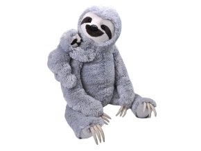Plush sloth with baby 60 cm - plush toys