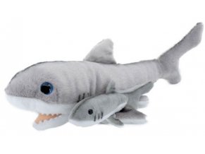 Plyšový žralok s mládětem 30 cm - plyšové hračky
