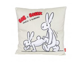Pillow 30x30 cm, Bob and Bobek, wheelbarrow