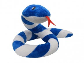 Plyšový had Suk 250 cm modro-bílý - plyšové hračky