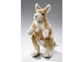 Plush kangaroo with baby 24 cm - plush toys