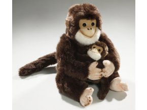 Plyšový šimpanz s mládětem 25 cm - plyšové hračky