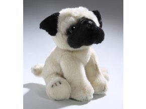 Plyšový mops sedící 23 cm - plyšové hračky