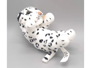 Plyšový leopard sněžný na zádech 20 cm - plyšové hračky