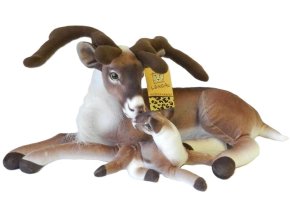 Plush reindeer 50 cm with cub 25 cm - plush toys
