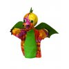Rainbow dragon puppet, green 31 cm - puppets