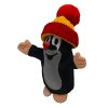 Plush mole red beanie puppet 25 cm - plush toys