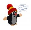 Plush Mole talking puppet, red hat 25 cm - plush toys