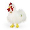 Plush rooster white 33 cm ECO-FRIENDLY