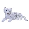 Plush white tiger with cub 60 cm - plush toys