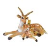 Plush doe with baby 34 cm - plush toys