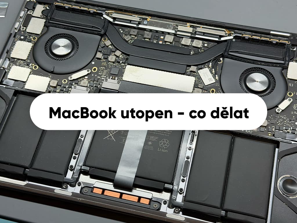 MacBook po vytopení – co dělat okamžitě