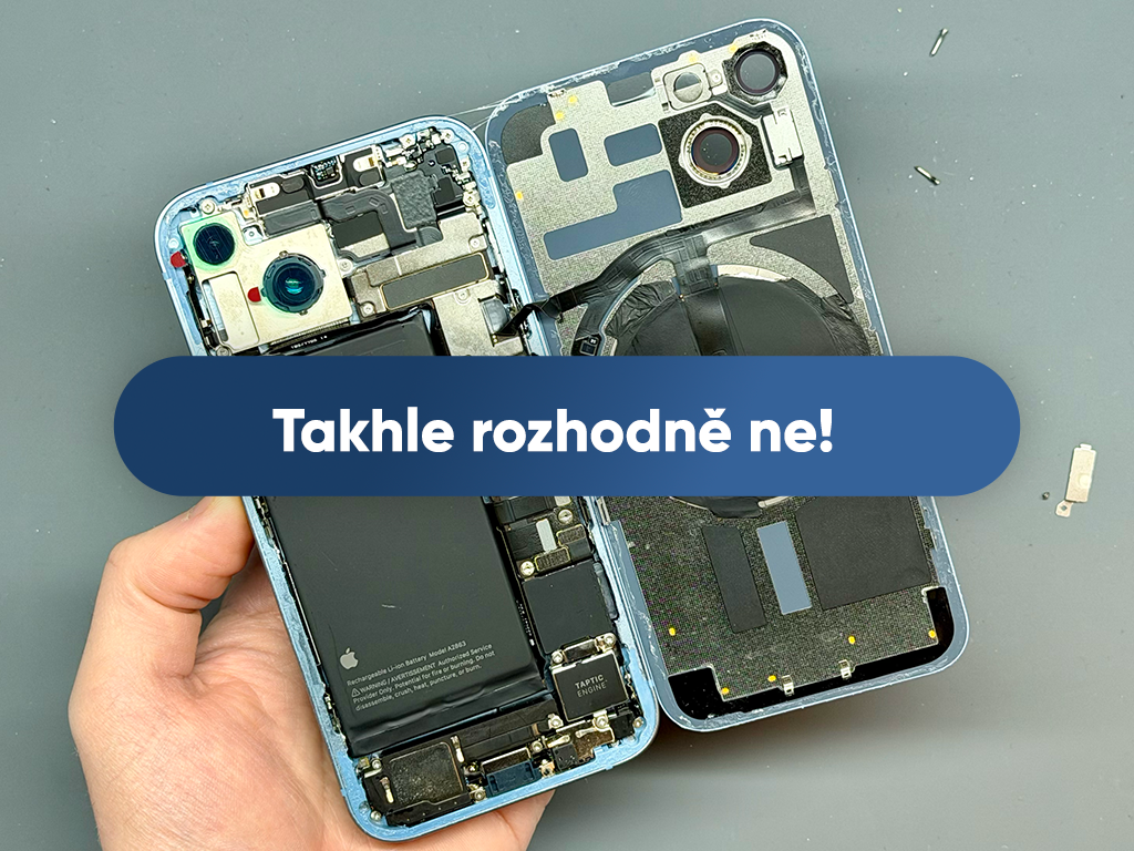 Přilepení zadního skla iPhonu vteřinovým lepidlem? Rozhodně ne! ❌