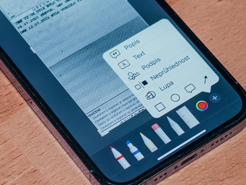 Rychlé podepsání dokumentu v iPhonu