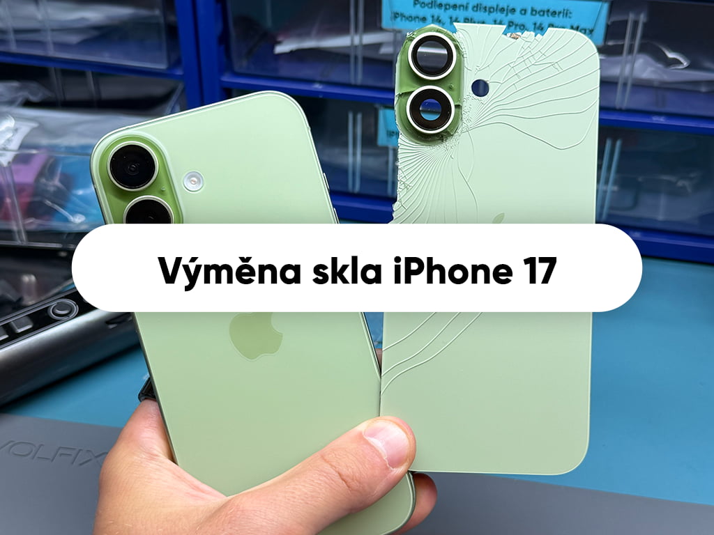 Výměna zadního skla iPhone 17 v Praze na počkání