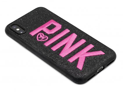 Gumový obal PINK na iPhone X,XS Černý 1