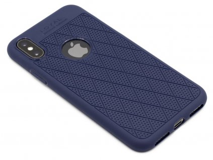 HOCO Luxurious gumový obal s výřezem na logo pro iPhone X,XS Modrý 1