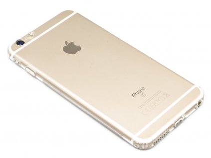 Vyztužený gumový obal iPhone 6,6s PLUS s krytkami na konektory Průhledný 1