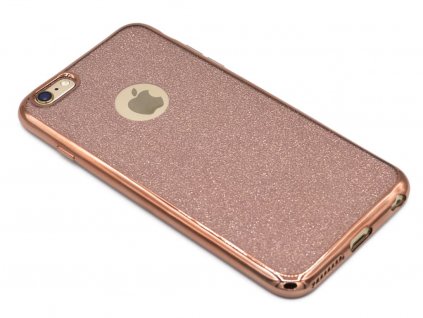 Třpytkový, gumový obal na iPhone 6,6s PLUS Růžový 1
