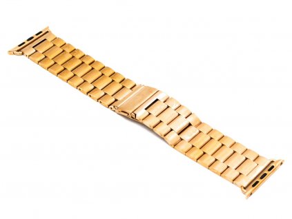 Článkový ocelový řemínek na Apple Watch RoseGold 1