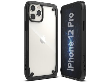 eng pl Ringke Fusion X durable PC Case with TPU Bumper for iPhone 12 Pro iPhone 12 black FUAP0024 63906 3