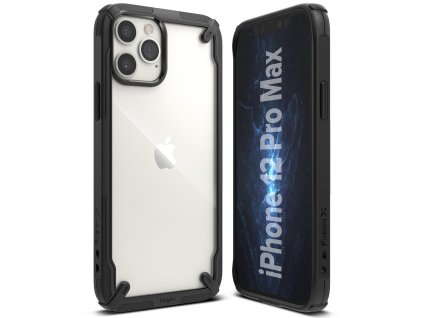 eng pl Ringke Fusion X durable PC Case with TPU Bumper for iPhone 12 Pro Max black FUAP0025 63918 3