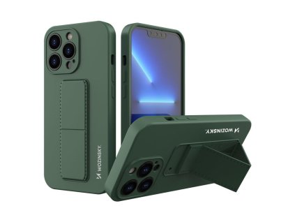 eng pl Wozinsky Kickstand Case flexible silicone cover with a stand iPhone 13 green 80907 1