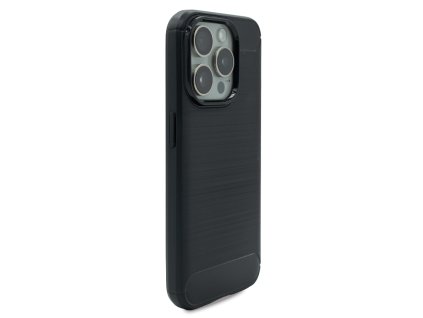 TPU Carbon gumový obal iPhone 15 Pro Max Černý