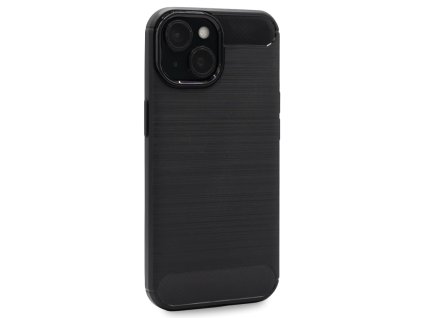 TPU Carbon gumový obal iPhone 15 Plus Černý