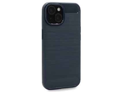 TPU Carbon gumový obal iPhone 15 Modrý