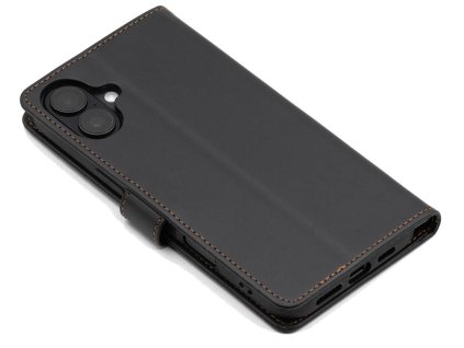 Zavírací ochranný kryt z TPU kůže pro iPhone 16 Černý 2