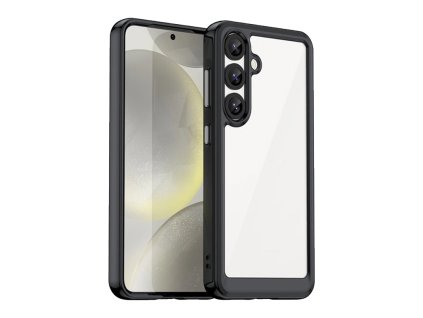 Outer Space kryt pro Samsung Galaxy S25 – černý s gelovým rámem