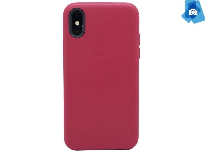 Kožený kryt pro iPhone X (OEM) Červený