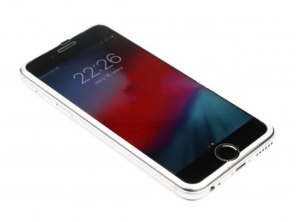3D Tvrzené sklo s hliníkovým rámečkem iPhone 6,6s,7,8 Stříbrný