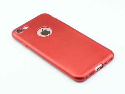 Pevný, GumovoSilikonový kryt pro iPhone 7,8 Červený