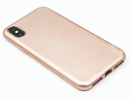 Pevný, GumovoSilikonový kryt pro iPhone X,XS Zlatý