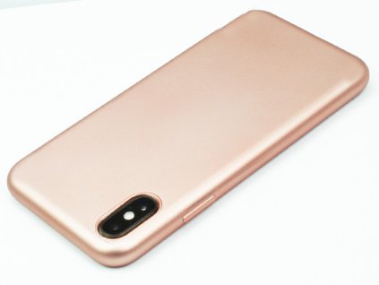 Pevný, GumovoSilikonový kryt pro iPhone X RoseGold